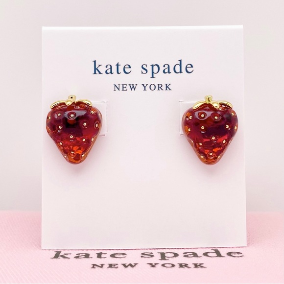 kate spade Jewelry - Kate Spade Tutti Fruity Strawberry Stud Earrings NWOT dust bag included